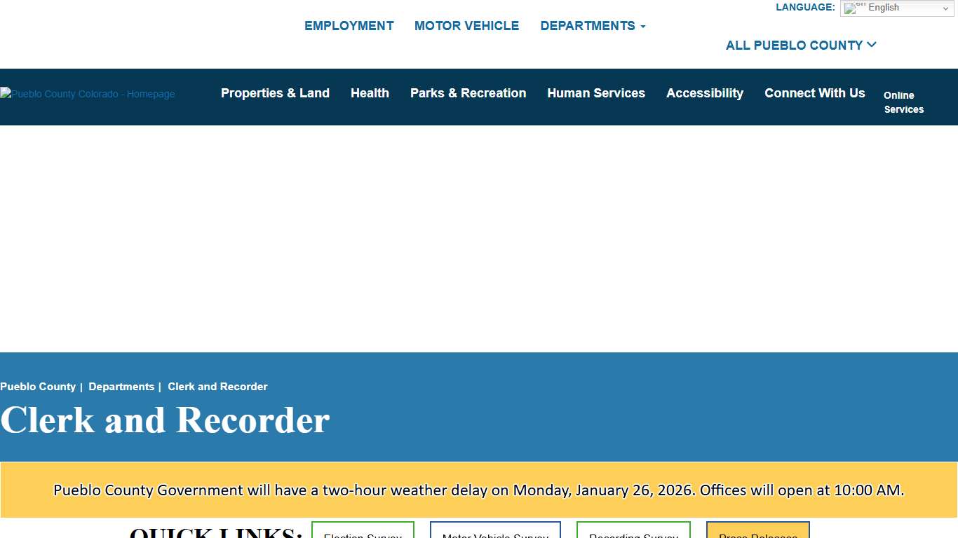 Clerk and Recorder Pueblo County