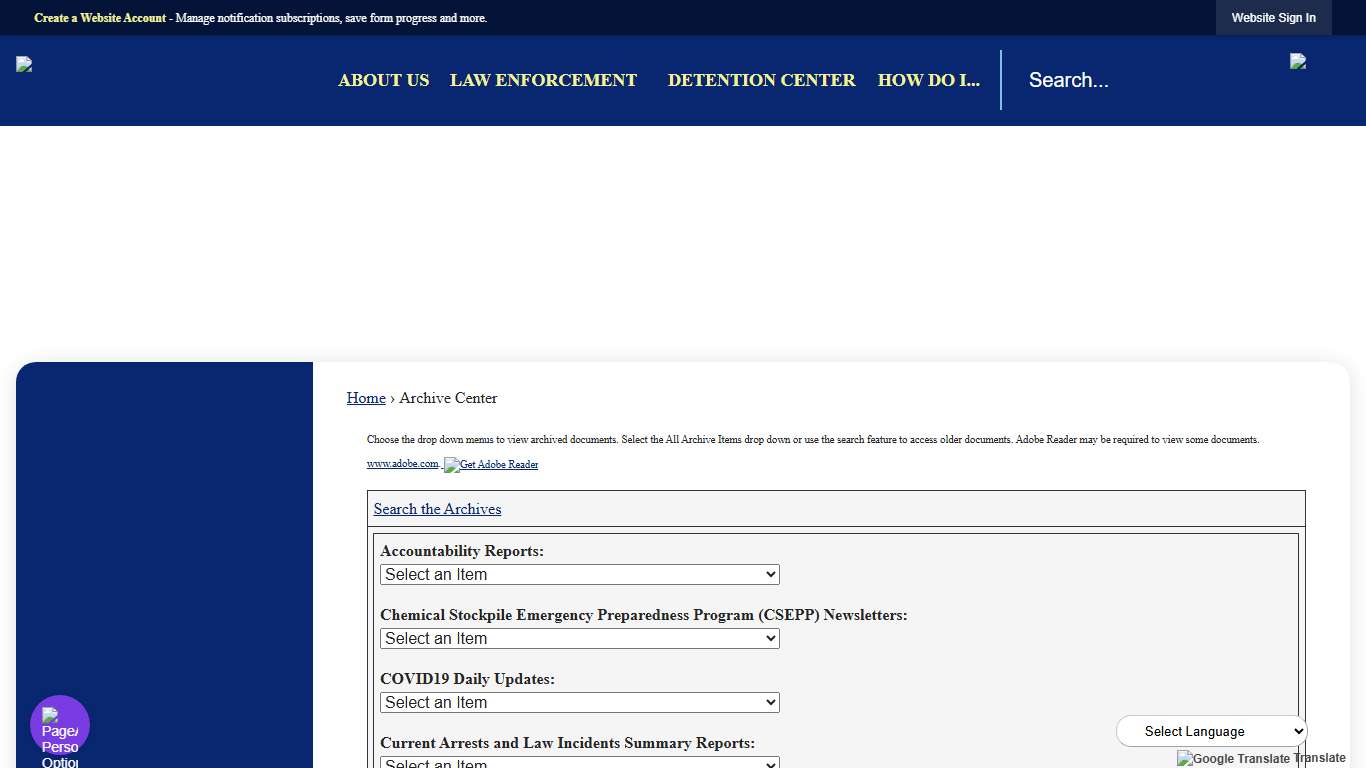 Archive Center • Pueblo County Sheriff, CO • CivicEngage