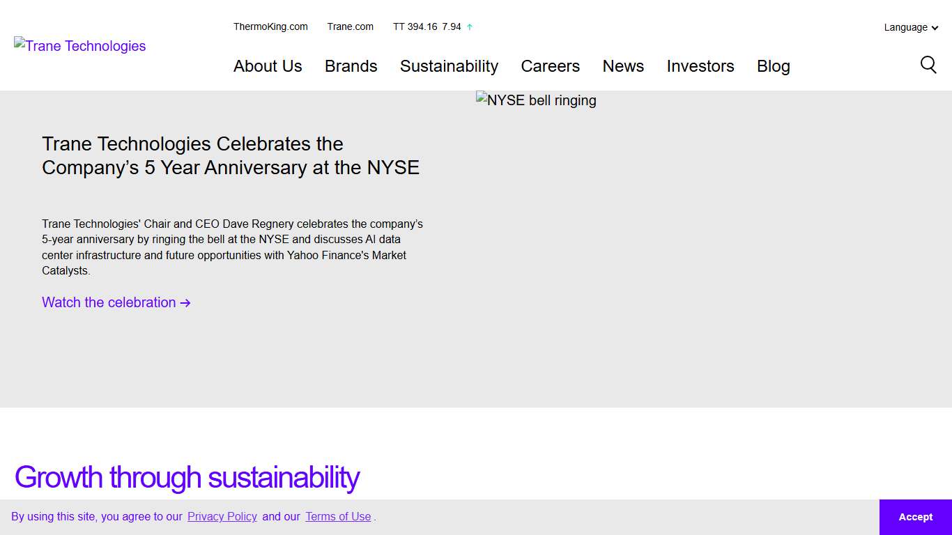 Trane Technologies A Leader in Climate and Sustainability