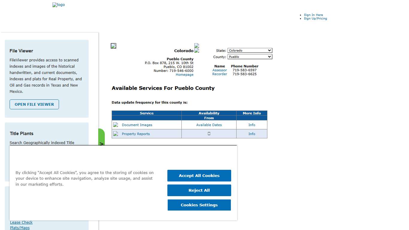 Search Pueblo County Public Property Records Online CourthouseDirect.com